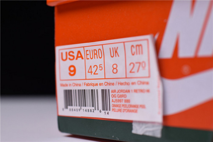Air Jordan 1 Retro G8RD Gatorade Orange Peel AJ5997-880
