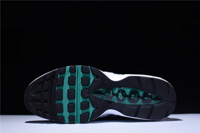 Nike mens AIR MAX 95 OG “SLATE” white/ blue 554970-131