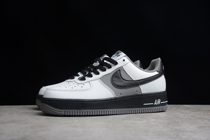 Nike Air Force 1 Low White Dark Grey Black Shoes 553689-609