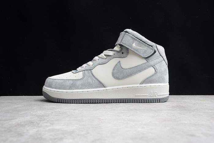 Nike Air Force 1 07 Mid Wolf Grey Dark Grey White Shoes CW2288-668