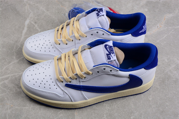 TRAVIS SCOTT X AIR JORDAN 1 LOW SAIL/WHITE/ROYAL BLUE DM9868-218