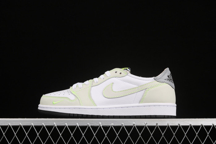 Jordan 1 Retro Low White Ghost Green Black DM7837-10R