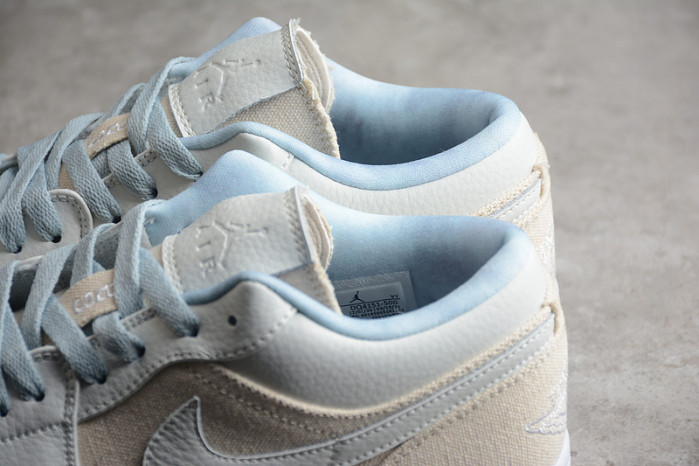 Jordan 1 Low Canvas Grey Cream (W) DQ4151-500