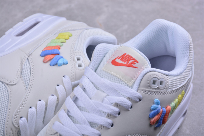 Nike Air Max 1 SE White Rainbow Lace Swoosh (GS) Kids FN4782-100