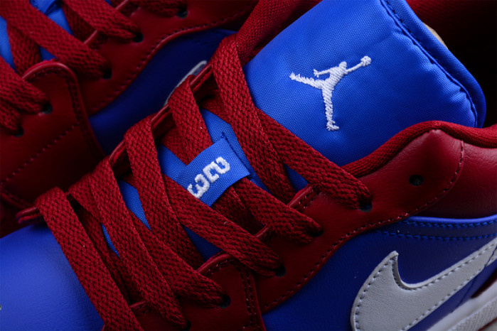 Jordan 1 Low Pomegranate Medium Blue (W) DC0774-604