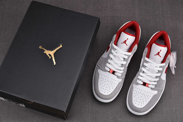 Jordan 1 Low SE Light Smoke Grey Gym Red DC6991-016