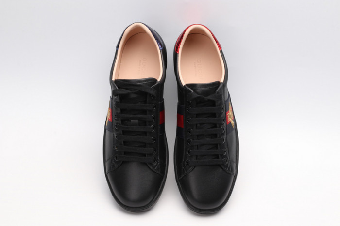 G*u*i ace embroidered low-top sneaker black with bee mens 431942-a38g0