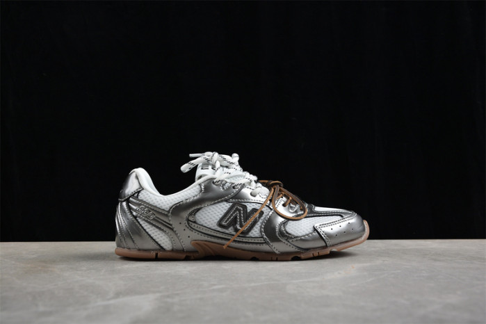 New Balance X Miu Miu 530 SL metallic leather and mesh sneakers NBMM0312