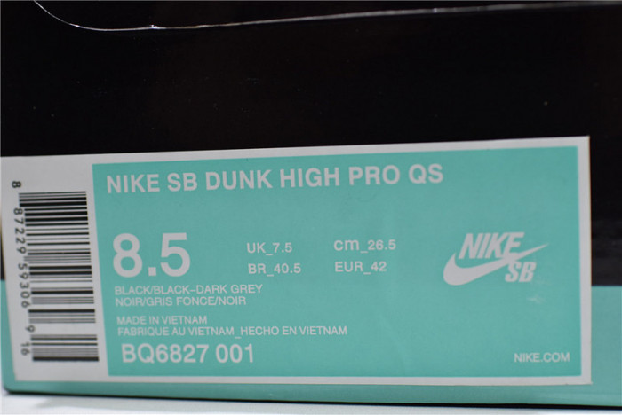 Nike SB Dunk High Black Sheep Hornet BQ6827-001