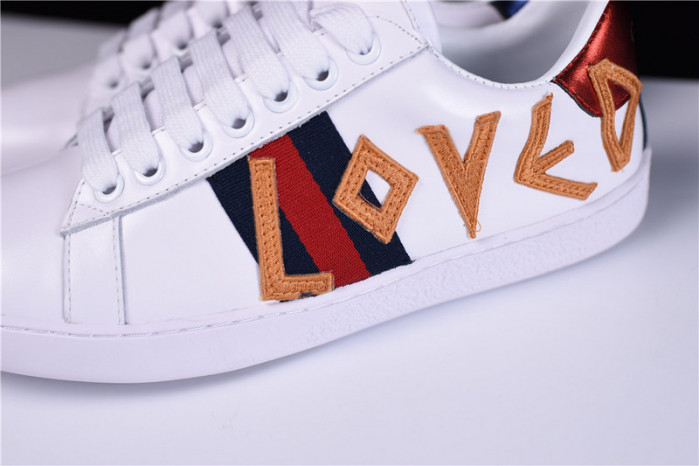 G*u*i ace embroidered low-top sneaker with loved womens 497090 dope0 9095